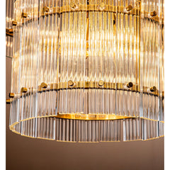 Marcia Glass TWO-TIER Round Chandelier D37