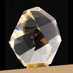 Aurelia Modern Faceted Crystal Brass Wall Sconce