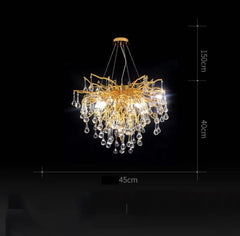 Modern Crystal Branch Chandelier