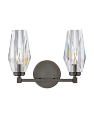 Possini Faceted Clear Crystal Wall Sconce 2-Light
