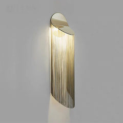 Indoor Decoration Wall Light Aluminum Chain Tassel Wall Sconce