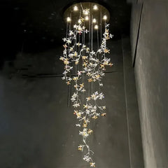 Crystal Flower Branch Chandelier