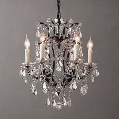 19TH C.Clear Royal Cut Crystal Round Chandelier 18