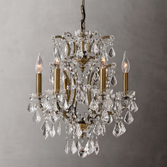 19TH C.Clear Royal Cut Crystal Round Chandelier 18