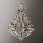 19TH C.Clear Royal Cut Crystal Round Chandelier 60