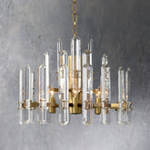 Bonnie Faceted Crystal Prisms Round Chandelier