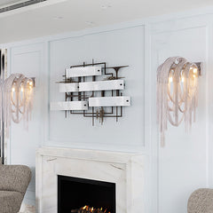 Sophia Modern Aluminum Chain Tassel Wall Sconce