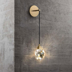 Aurelia Modern Faceted Crystal Wall Sconce
