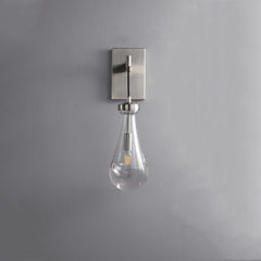 Raindrop Sconce Satin Nickel