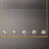Belle De Crystal Linear Chandelier W 48