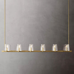 Penelope Modern Clear Glass Linear Chandelier