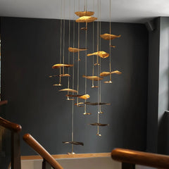 Lotus leaf chandelier