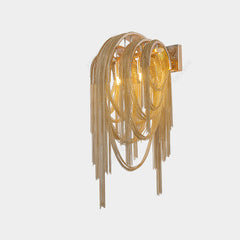 Sophia Modern Aluminum Chain Tassel Wall Sconce