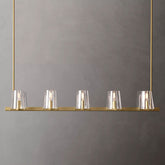 Penelope Modern Clear Glass Linear Chandelier