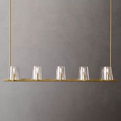 Penelope Modern Clear Glass Linear Chandelier