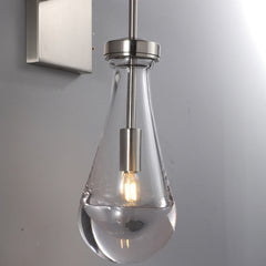 Raindrop Sconce Satin Nickel