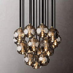 Belle De Crystal Ball Round Cluster Chandelier 19