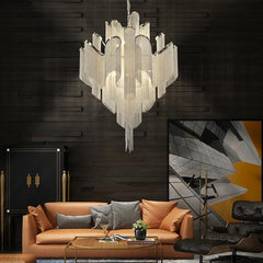 Gladys Aluminum Chain Tassel Stream Chandelier