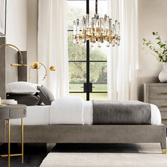 Bonnie Faceted Crystal Prisms Round Chandelier