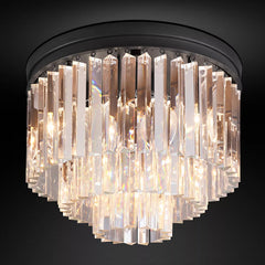 Modern K9 Crystal Flushmount Chandelier