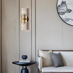 Industrial Crystal Glass Cup Linear Wall Sconce