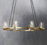 Penelope Modern Clear Glass Round Chandelier