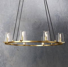 Penelope Modern Clear Glass Round Chandelier