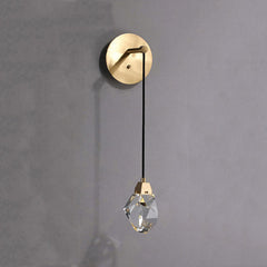 Aurelia Modern Faceted Crystal Wall Sconce