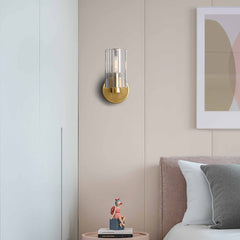 Industrial Crystal Glass Cup Wall Sconce