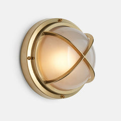 9 Seabeck Dome Cage Round Bulkhead Sconce
