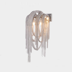 Sophia Modern Aluminum Chain Tassel Wall Sconce