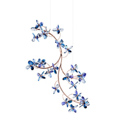 Crystal Flower Branch Pendant Light
