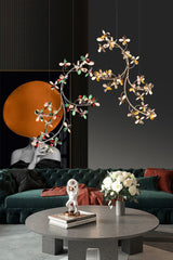 Crystal Flower Branch Pendant Light
