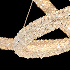 Gloria Modern Clear Crystal Ring Chandelier