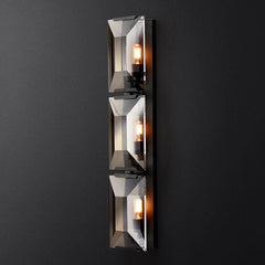 Customized Faceted Crystal Wall Sconce