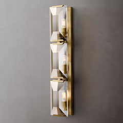 Customized Faceted Crystal Wall Sconce