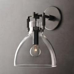 Machinist Glass Cloche Sconce 8