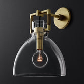 Machinist Glass Cloche Sconce 10