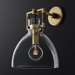 Machinist Glass Cloche Sconce 10