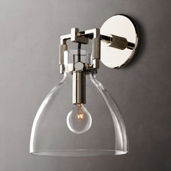 Machinist Glass Cloche Sconce 8