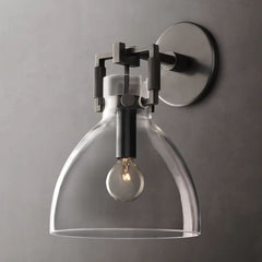 Machinist Metal Cloche Sconce 8