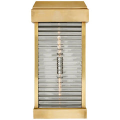 Rolf Large Curved Glass Louver Wall Sconce Outdoor
