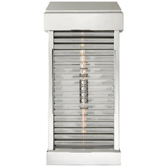Rolf Large Curved Glass Louver Wall Sconce Outdoor