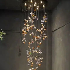 Crystal Flower Branch Chandelier