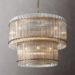 Marcia Glass TWO-TIER Round Chandelier D37