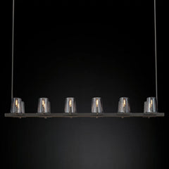 Penelope Modern Clear Glass Linear Chandelier