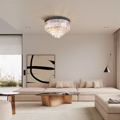 Modern K9 Crystal Flushmount Chandelier