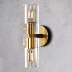 Industrial Crystal Glass Cup Linear Wall Sconce