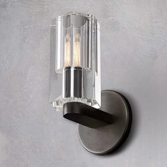 Industrial Crystal Glass Cup Wall Sconce
