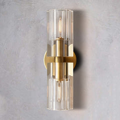 Industrial Crystal Glass Cup Linear Wall Sconce